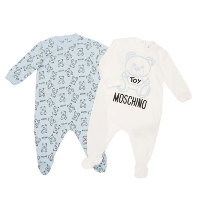 Baby Sky Blue Toy 2 Pack Babygrow