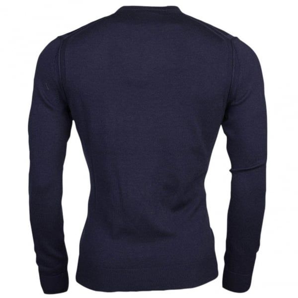 Mens Dark Blue Albonon Knitted Jumper