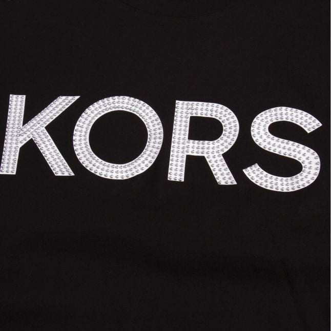 Womens Black Kors Stud S/s T Shirt