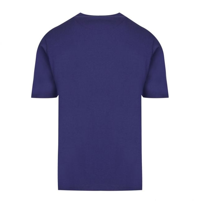 Mens Electric Blue Textured Foil Regular Fit S/s T Shirt