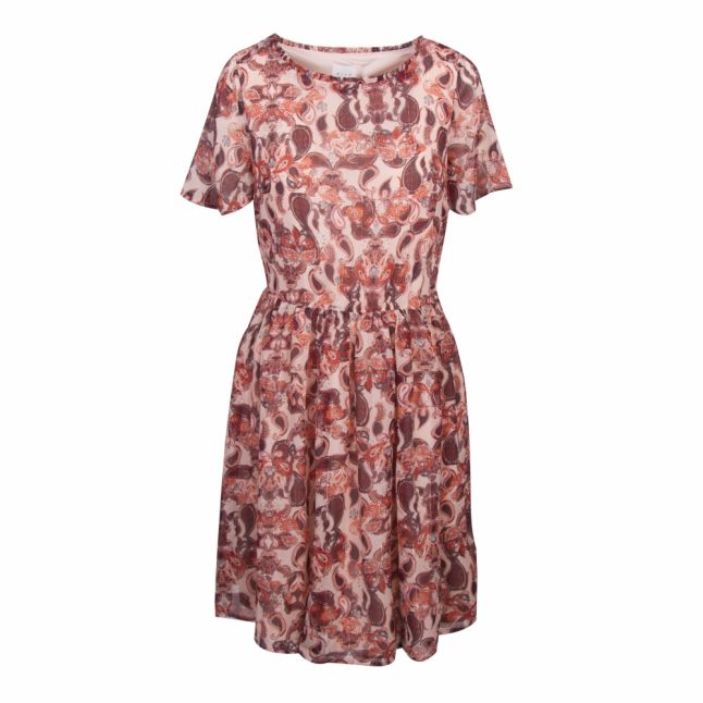 Womens Pink Paisley Vijia Paisley Smock Dress