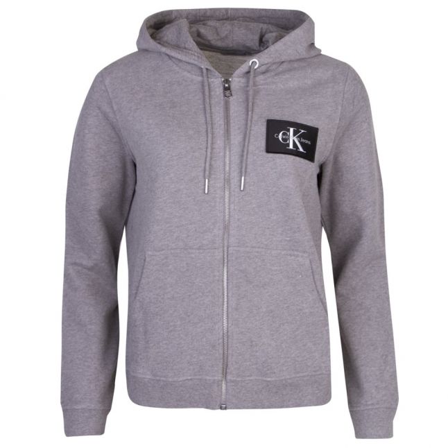 Womens Light Grey Heather Howard Hooded Zip Through Sweat Top