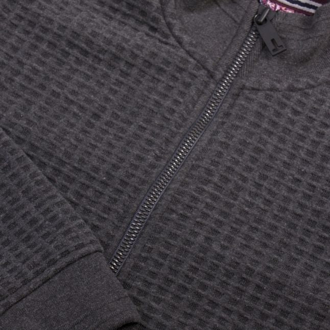 Mens Charcoal Narn Quilted Funnel Neck Jacket