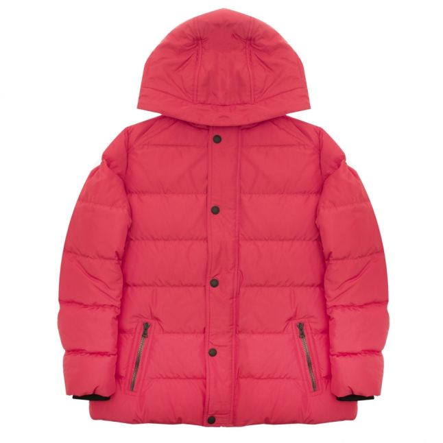 Boys Racing Red Singer Padded Hooded Coat