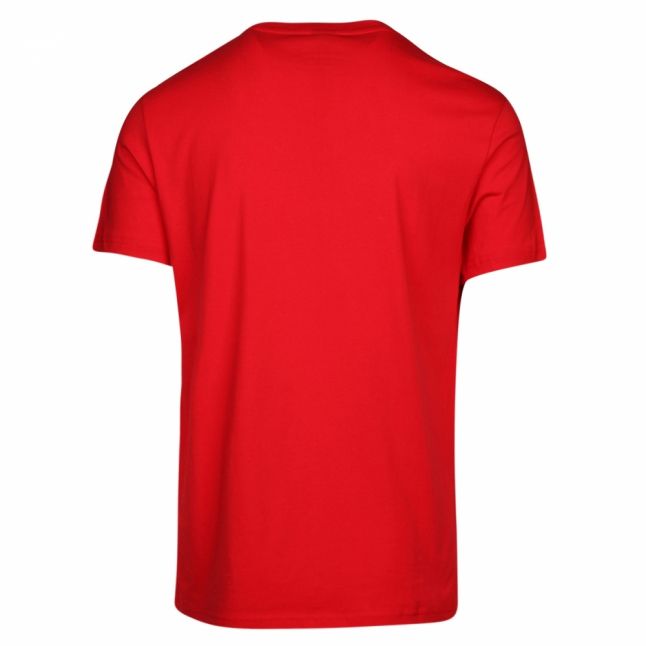 Mens Bright Red Big Logo Beach S/s T Shirt