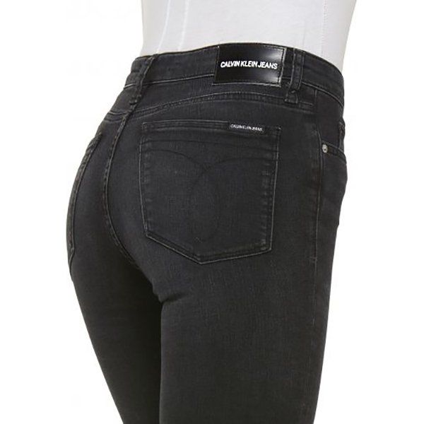 Womens Black CKJ 011 Mid Rise Skinny Jeans