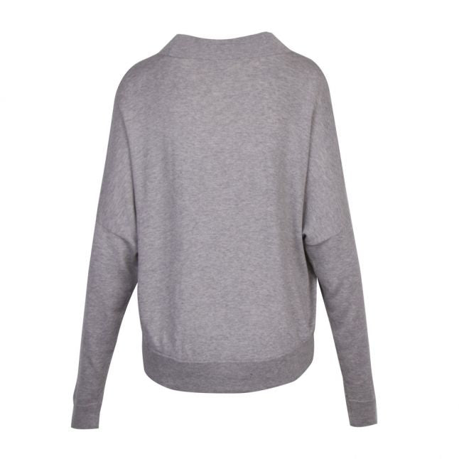 Womens Grey Heather Soft Crew Lounge Sweat Top