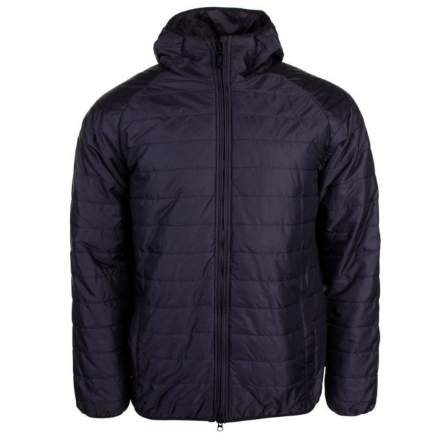 Mens Black Level Hooded Quilted Jacket