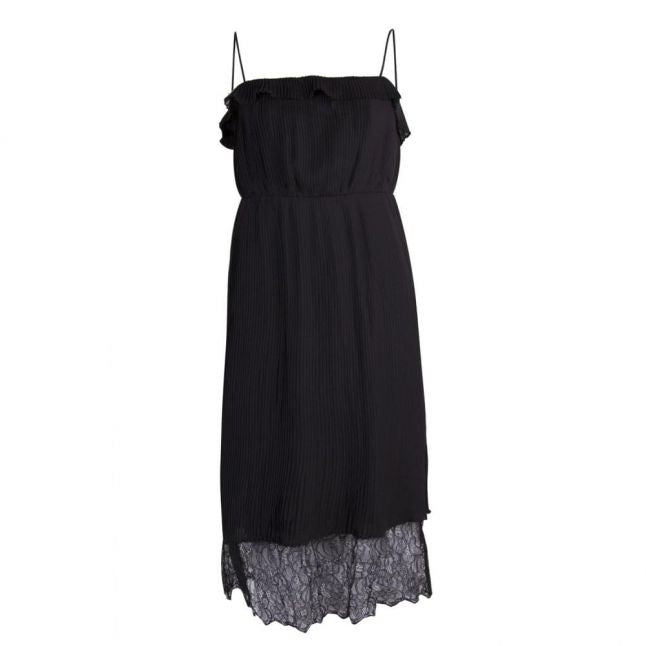 Womens Black Vividia Midi Strap Dress