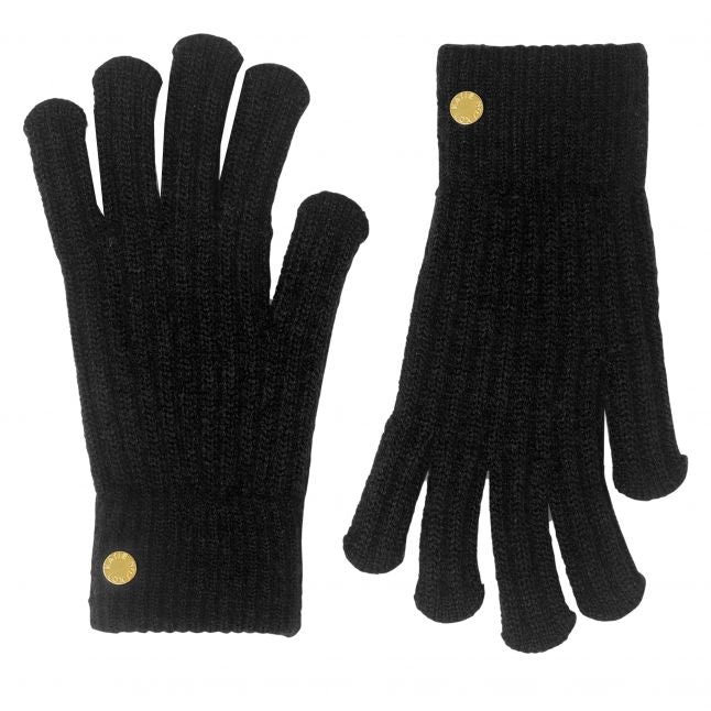 Womens Black Knitted Gloves