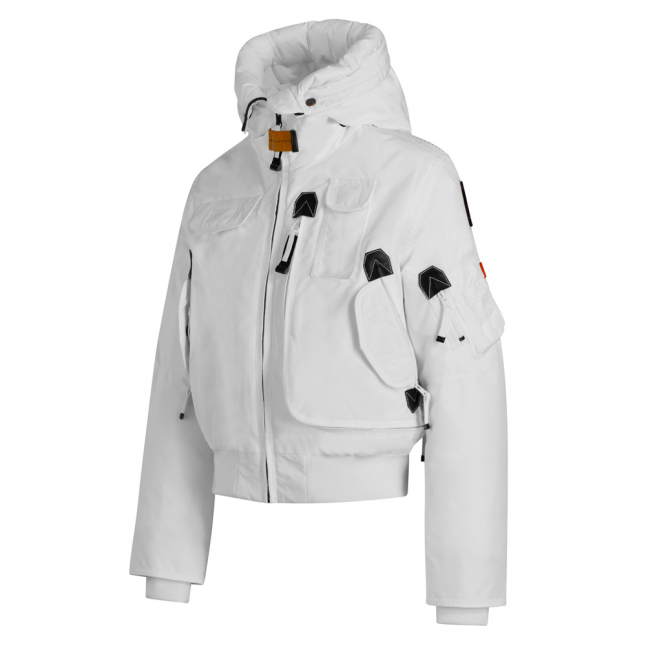 Girls Off White Gobi Base Hooded Jacket