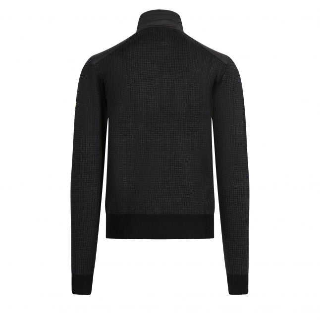 Mens Black/Charcoal Kelby Zip Cardigan