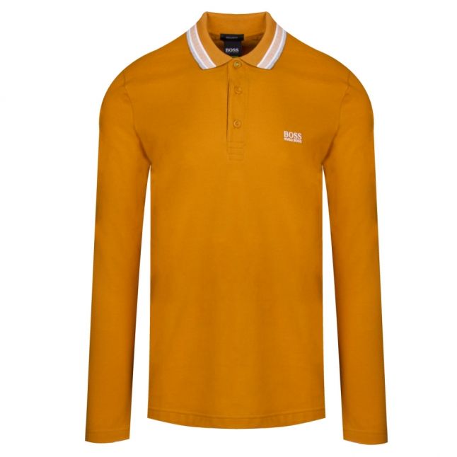 Athleisure Mens Gold Plisy L/s Polo Shirt