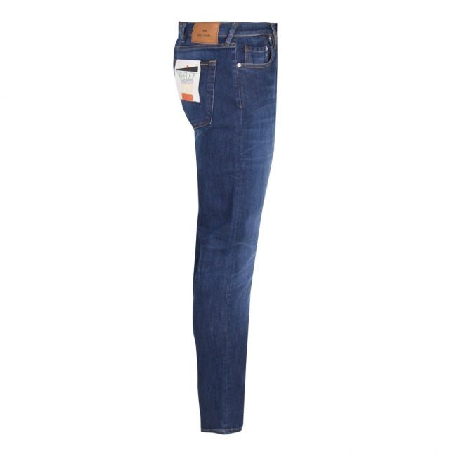 Mens Mid Blue Wash Reflex Tapered Fit Jeans