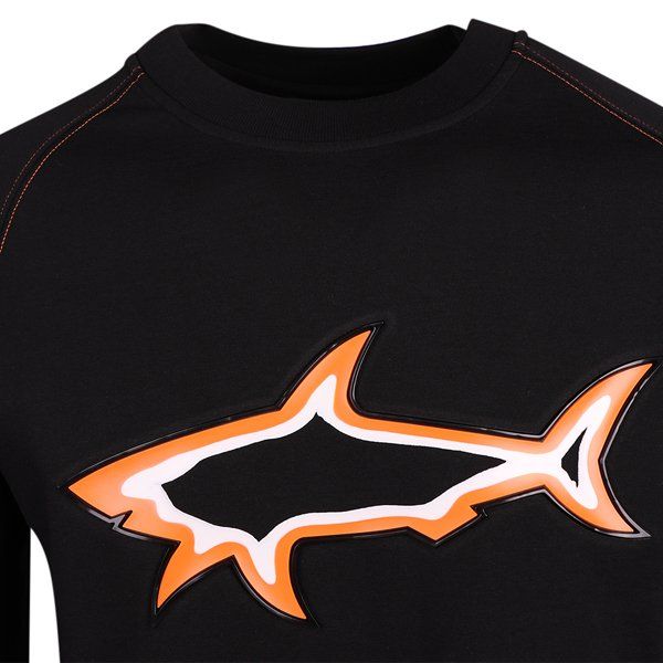 Mens Black Shark Print Sweatshirt