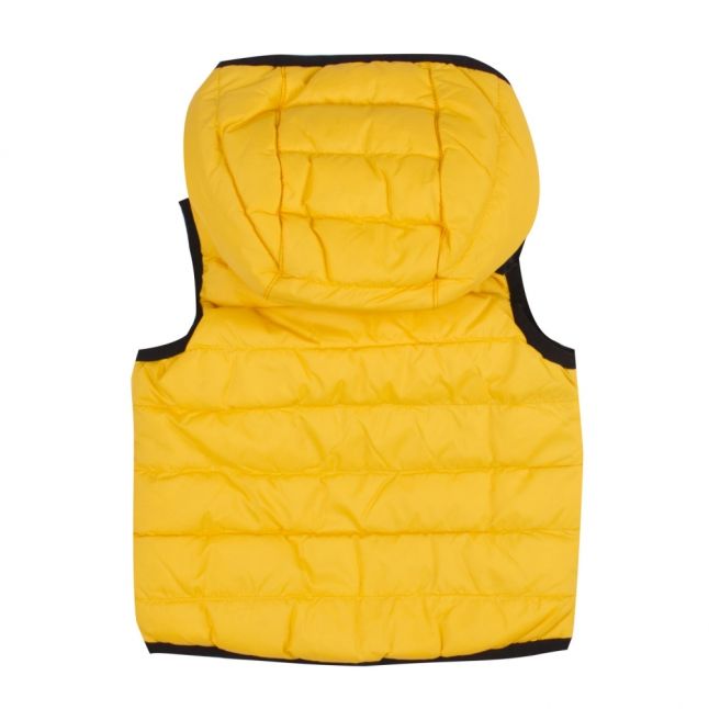 Toddler Yellow Branded Hooded Gilet