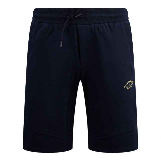 Mens Navy Colour Logo Sweat Shorts