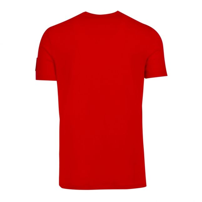 Mens Red Square Arm Logo S/s T Shirt