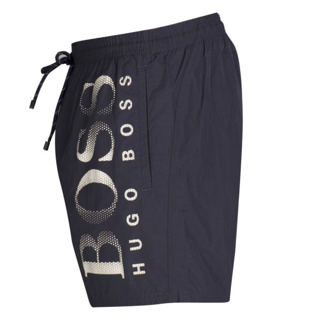 Mens Dark Grey Octopus Side Logo Swim Shorts