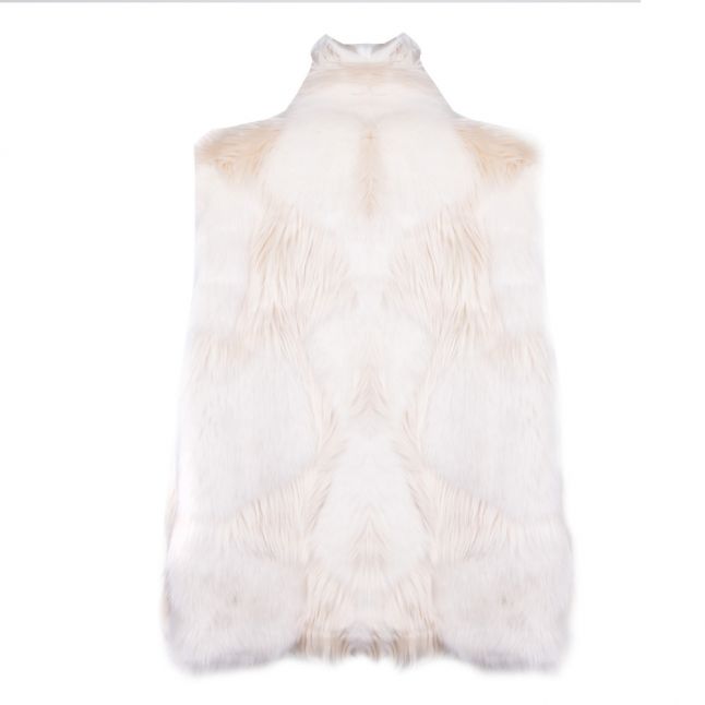 Womens Classic Cream Marion Faux Fur Wrap Gilet