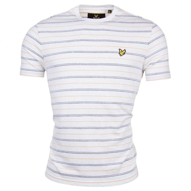 Mens Oatmeal Marl Pick Stitch S/s Tee Shirt