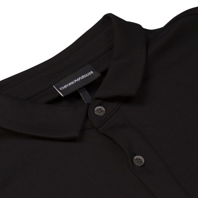 Mens Black Slim Collar Slim L/s Shirt