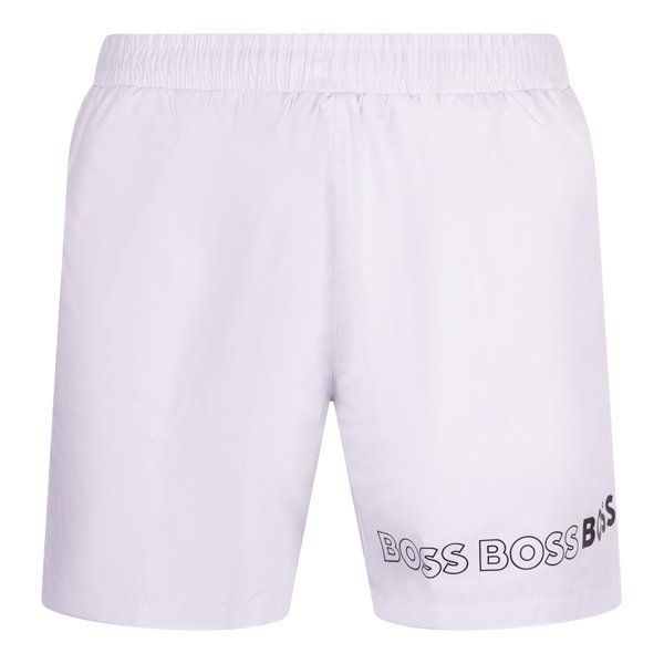 Mens White Dolphin Swim Shorts