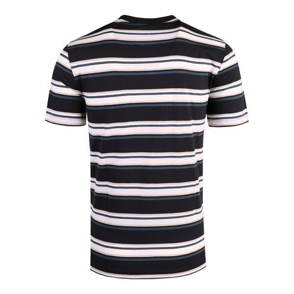 Mens Navy Stripe S/s T Shirt