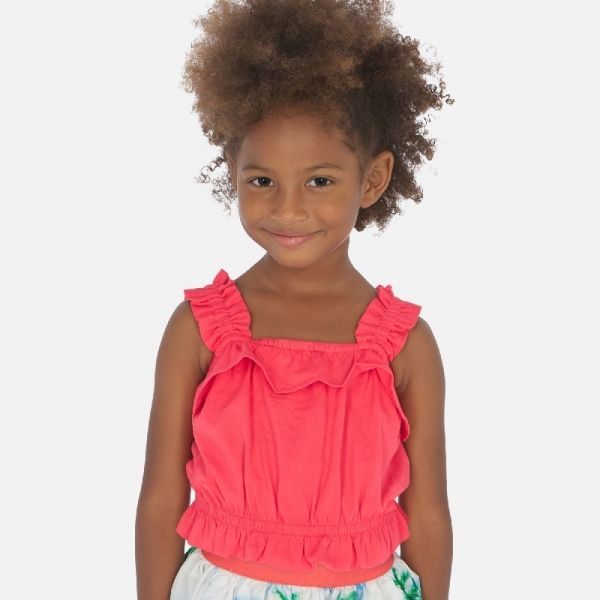 Girls Watermelon Ruffle Vest Top