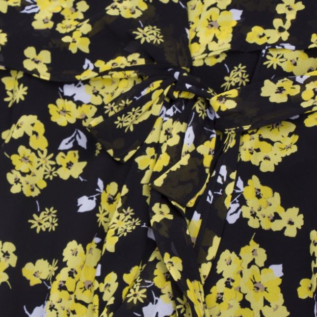 Womens Black/Yellow Glam Fleur Jumpsuit