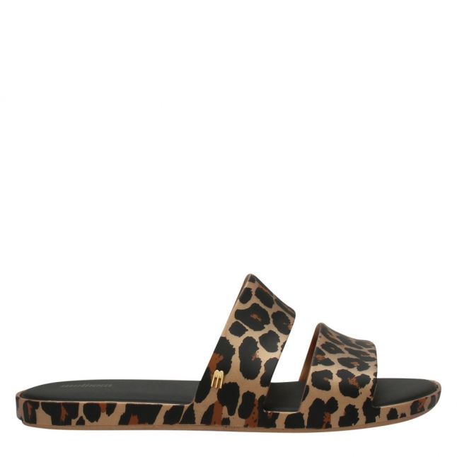 Womens Leopard Print Colour Pop Slides