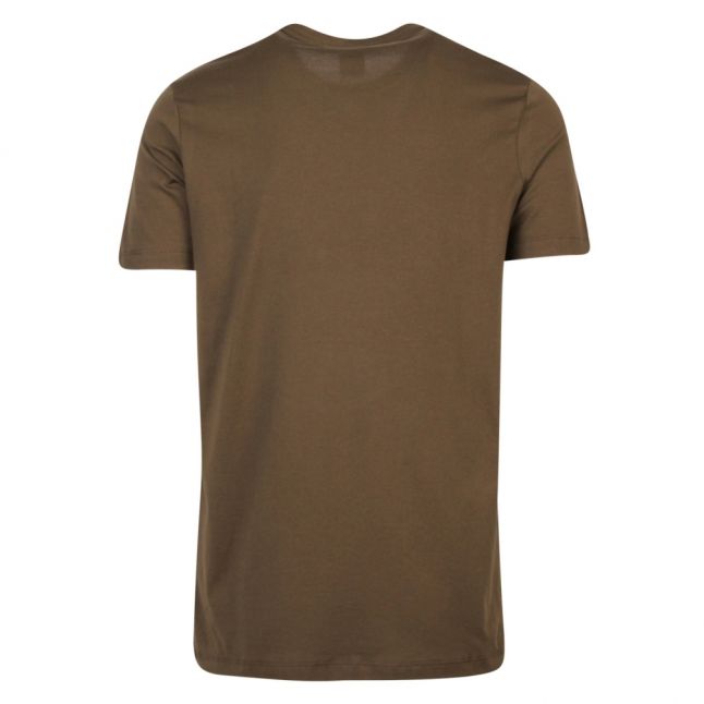 Mens Khaki Tonal Logo Custom Fit S/s T Shirt