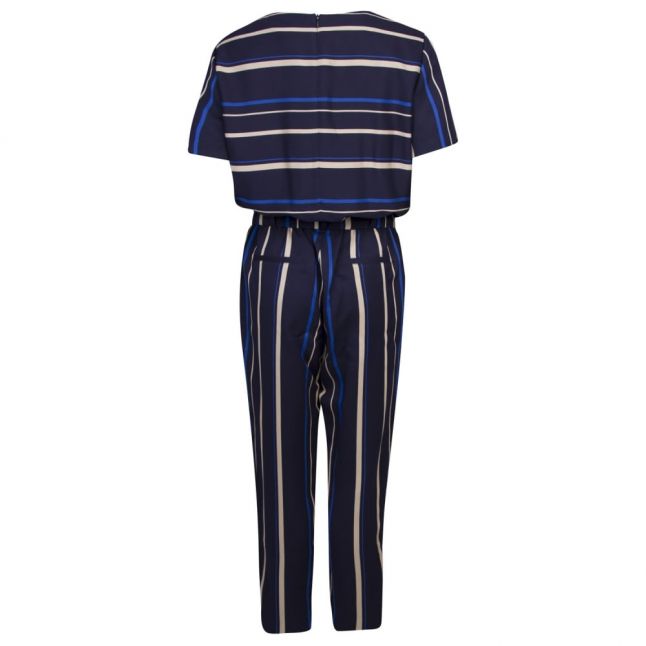 Casual Womens Dark Blue Asumy Stripe Jumpsuit