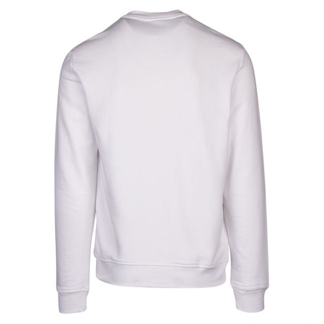 Mens White Big Croc Crew Neck Sweat Top