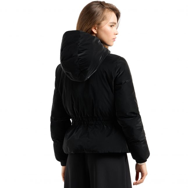 Womens Black Peached Padded Jacket