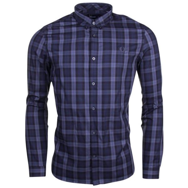 Mens Black Winter Tartan L/s Shirt