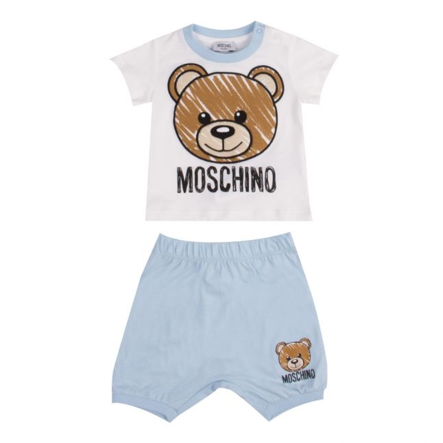 Baby Sky Blue Toy S/s T Shirt & Bottoms Set