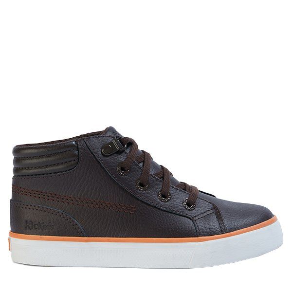 Junior Brown Tovni Hi Padded Trainers