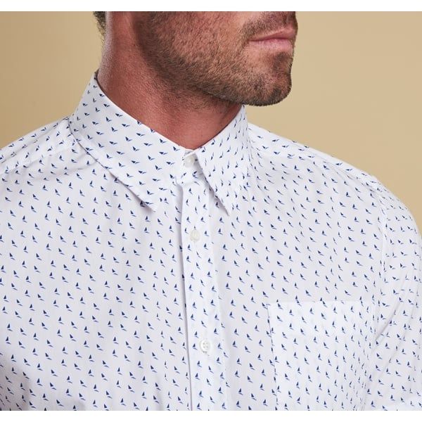 Lifestyle Mens White Sail S/s Shirt