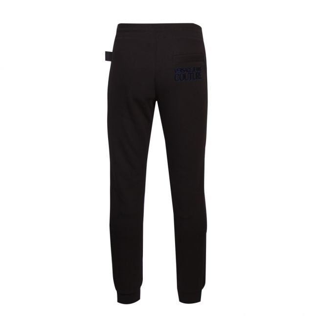 Mens Black Flock Logo Sweat Pants