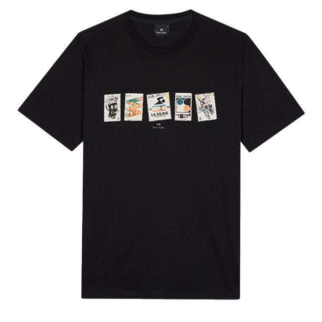 Mens Black Stamps Reg Fit S/s T Shirt