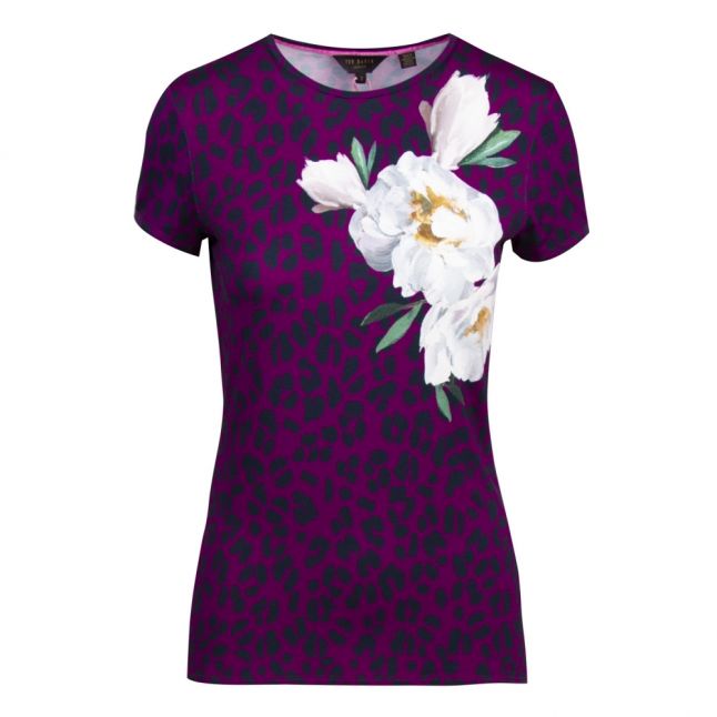 Womens Purple Mayai Wilderness Fitted S/s T Shirt