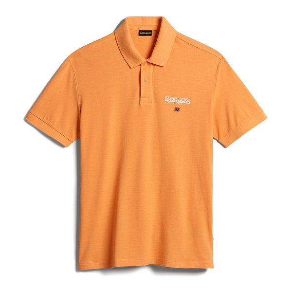 Mens Napapijri Orange Mock E-Ayas S/s Polo