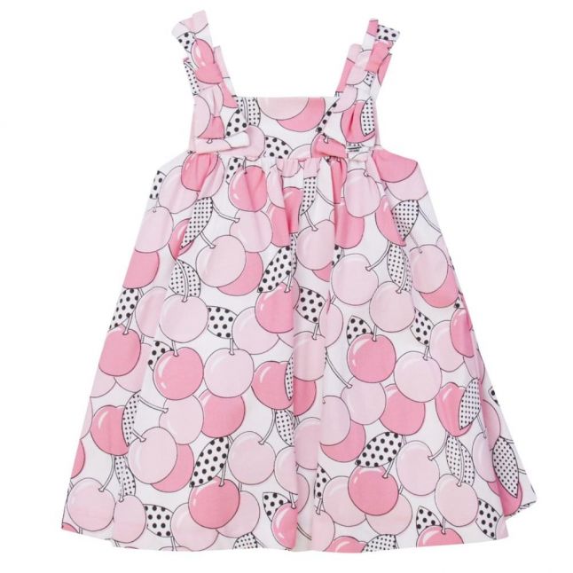 Girls Rose Cherry Bow Dress