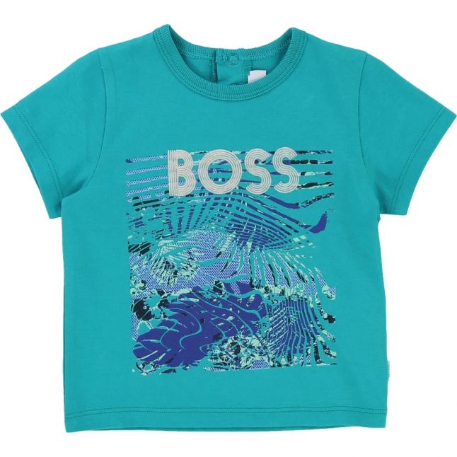 Boys Turquoise Graphic Logo S/s T Shirt