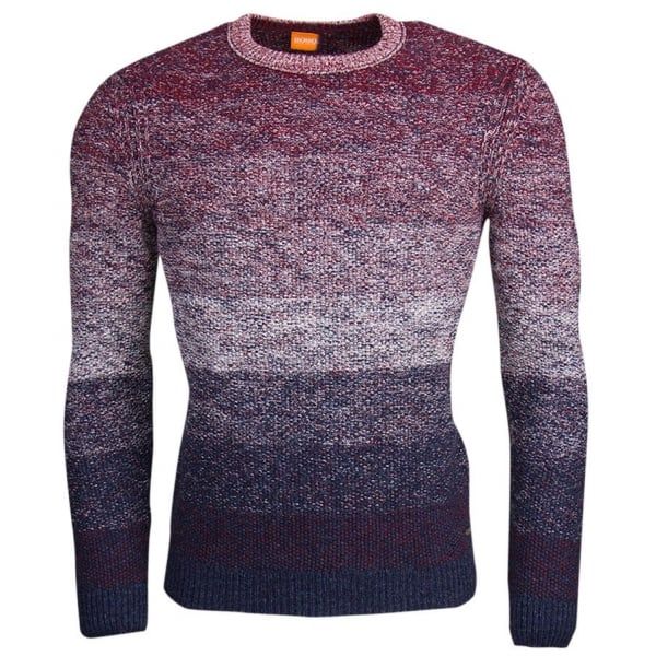 Mens Dark Blue Arduage Knitted Jumper