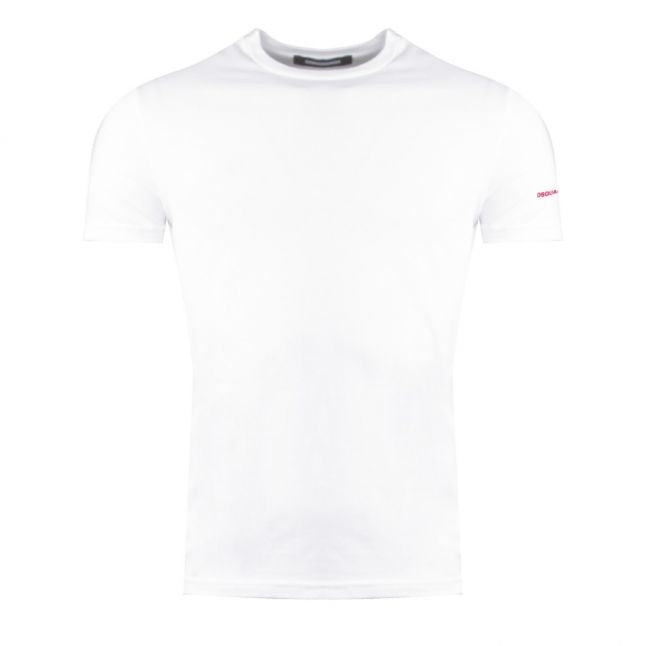 Mens White Logo Arm S/s T Shirt