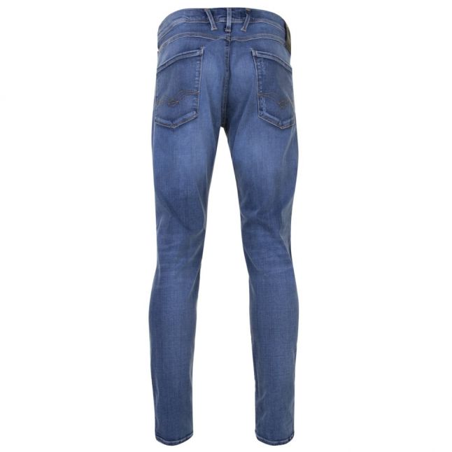 Mens Blue Wash Anbass Hyperflex Slim Jeans