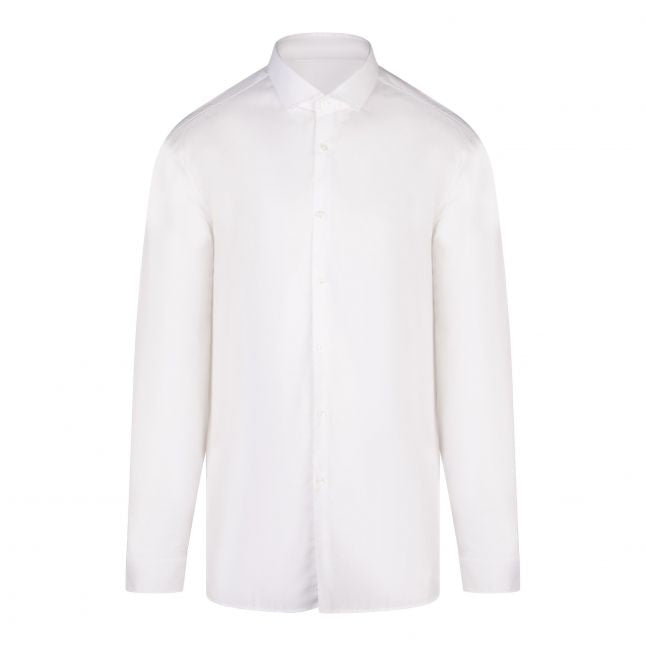 Mens White Erriko Extra Slim L/s Shirt