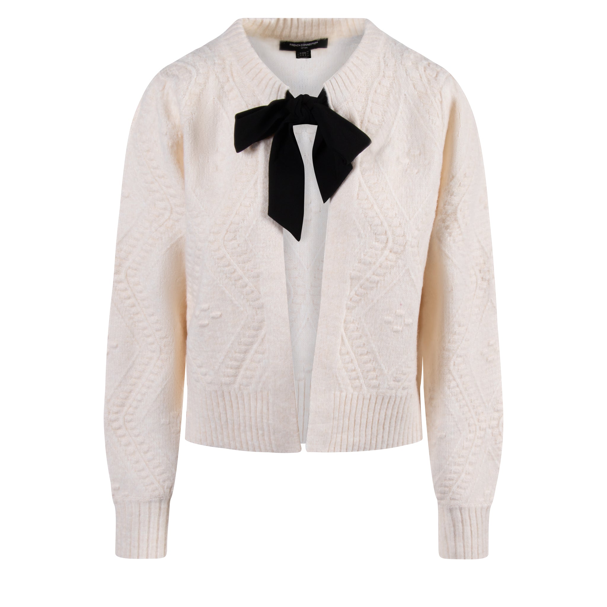 Womens Winter White Kitty Bobble Cardigan